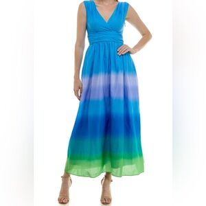 Taylor v-neck ombré maxi dress